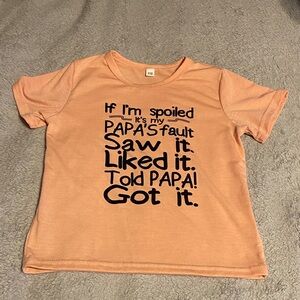 Peach Graphic Kids T-Shirt